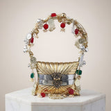 Maharani Antique Metal Nano Bag with Coins & Ghungroo Detailing