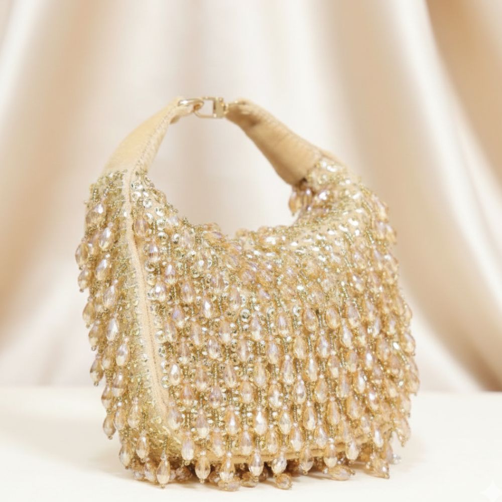 Kainaat Crystal Bag – Luxury Handcrafted Velvet Mini Bag