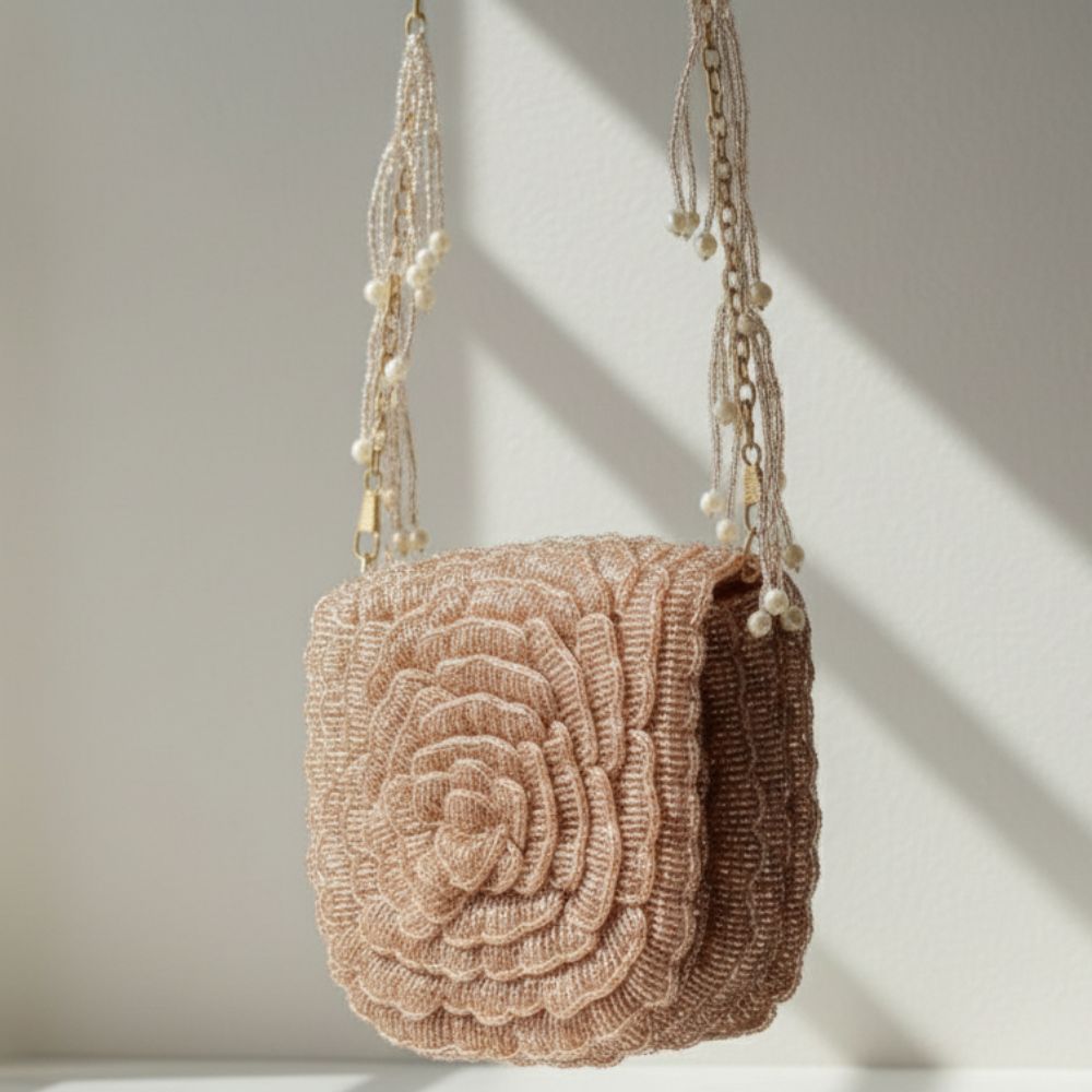 Mini Roseate Bag – Handcrafted Cutdana Mini Bag