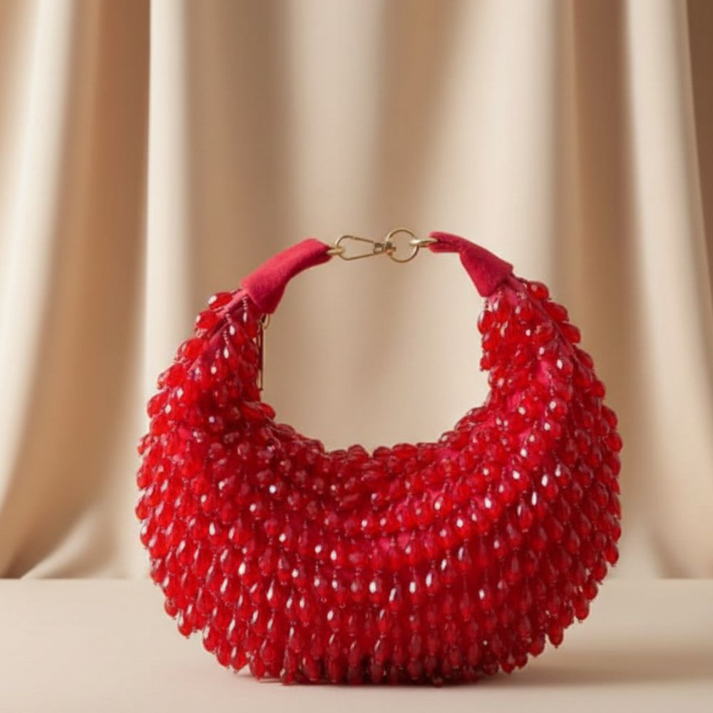 Kainaat Crystal Bag – Luxury Handcrafted Velvet Mini Bag
