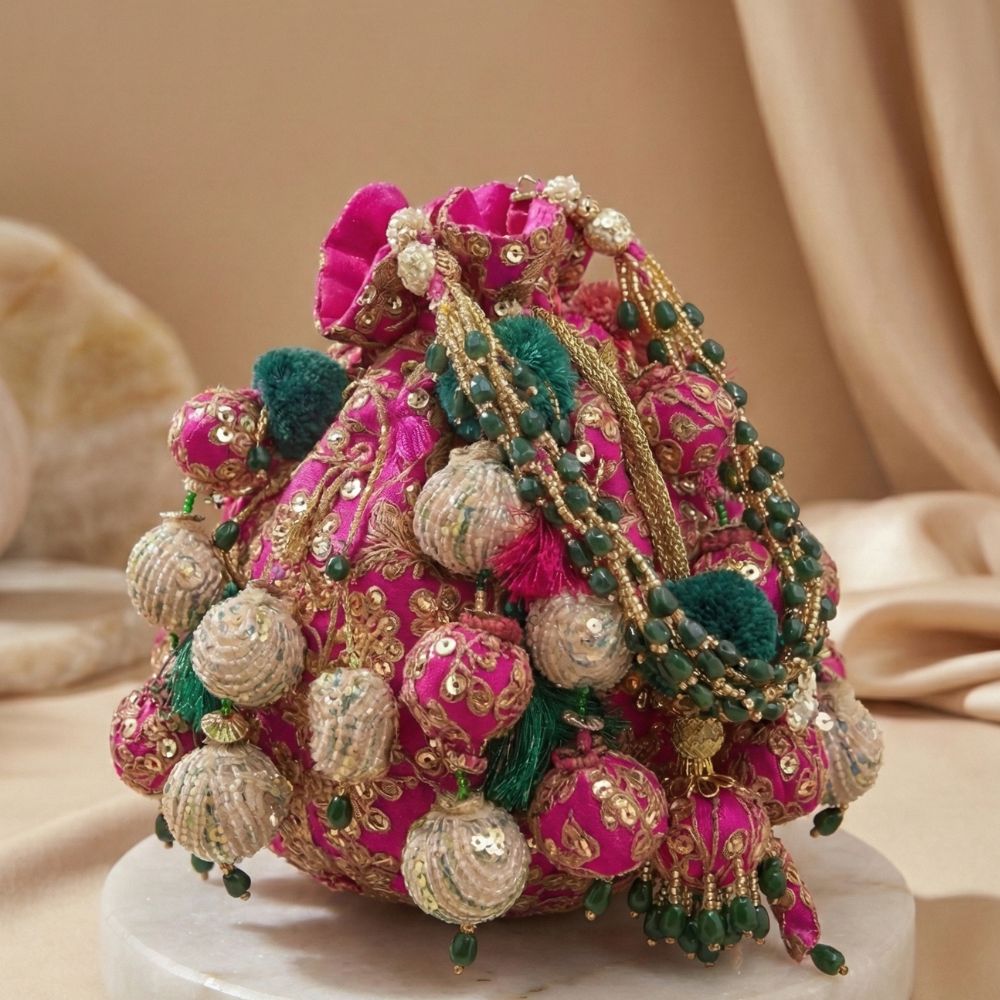 Handcrafted Bridal Potli Bag – Ethnic & Festive Collection