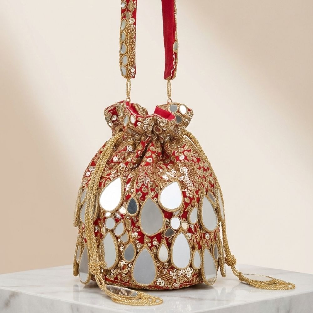 Sheesh Mahal Mirror Bag – Handcrafted Phone-Fit Statement Bag