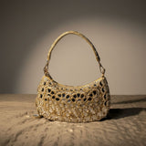 Mirror Batua Bag – Handcrafted Gold Statement Bag