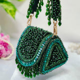 Luxury Crystal Beaded Clutch Bag – Elite Charm Phone Fit Handbag for Wedding & Party