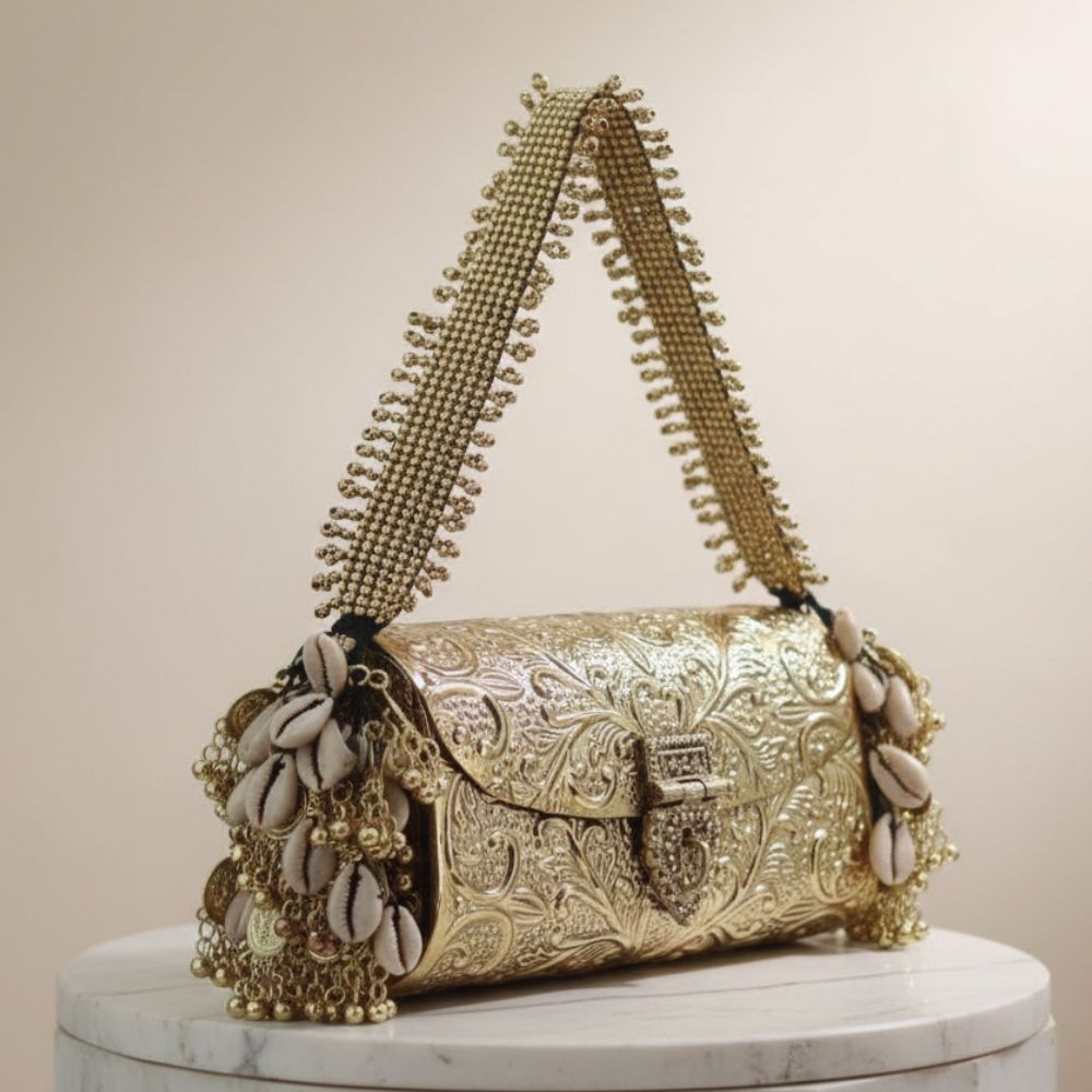 Maharani Metal Bag – Handcrafted Royal Nano Clutch
