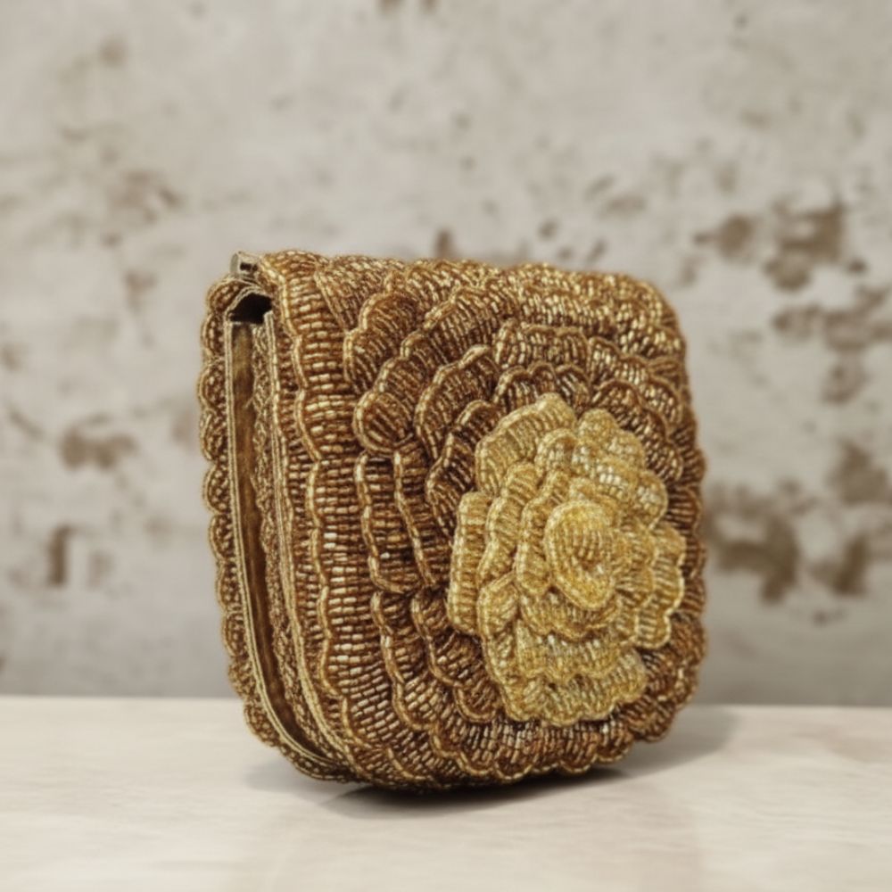 Mini Roseate Bag – Handcrafted Cutdana Mini Bag