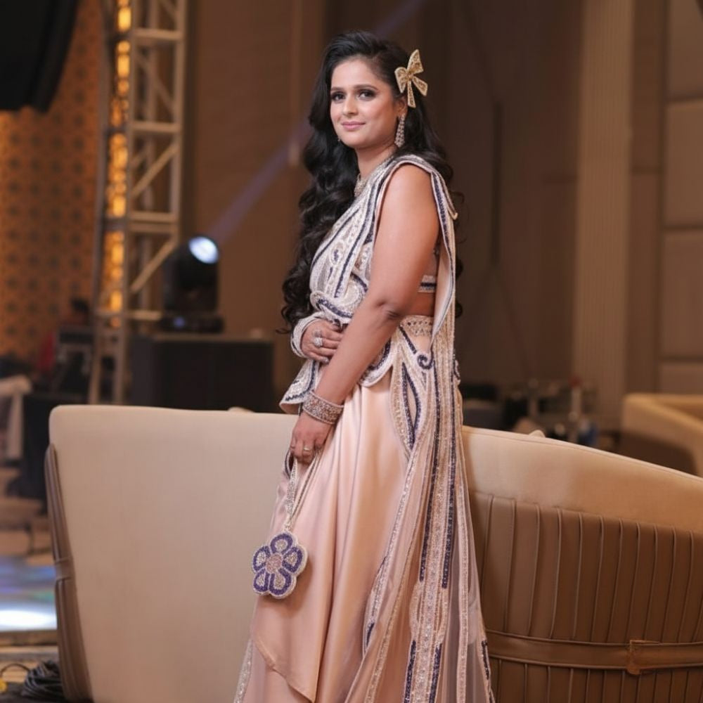 Blue Bloom Crystal Flower Nano Bag