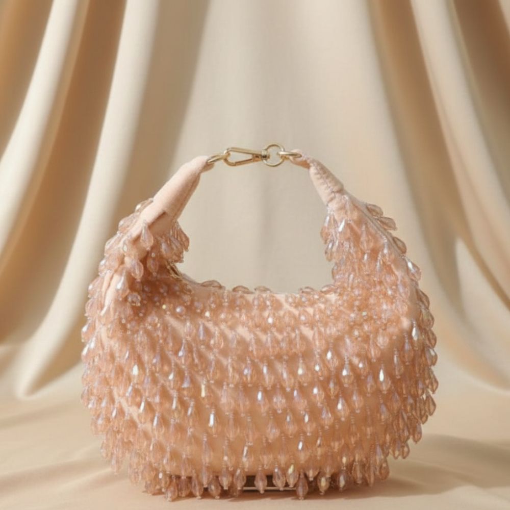 Kainaat Crystal Bag – Luxury Handcrafted Velvet Mini Bag