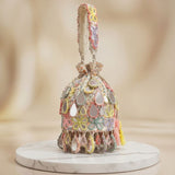 Multicolor Shesham Mirror Potli Bag