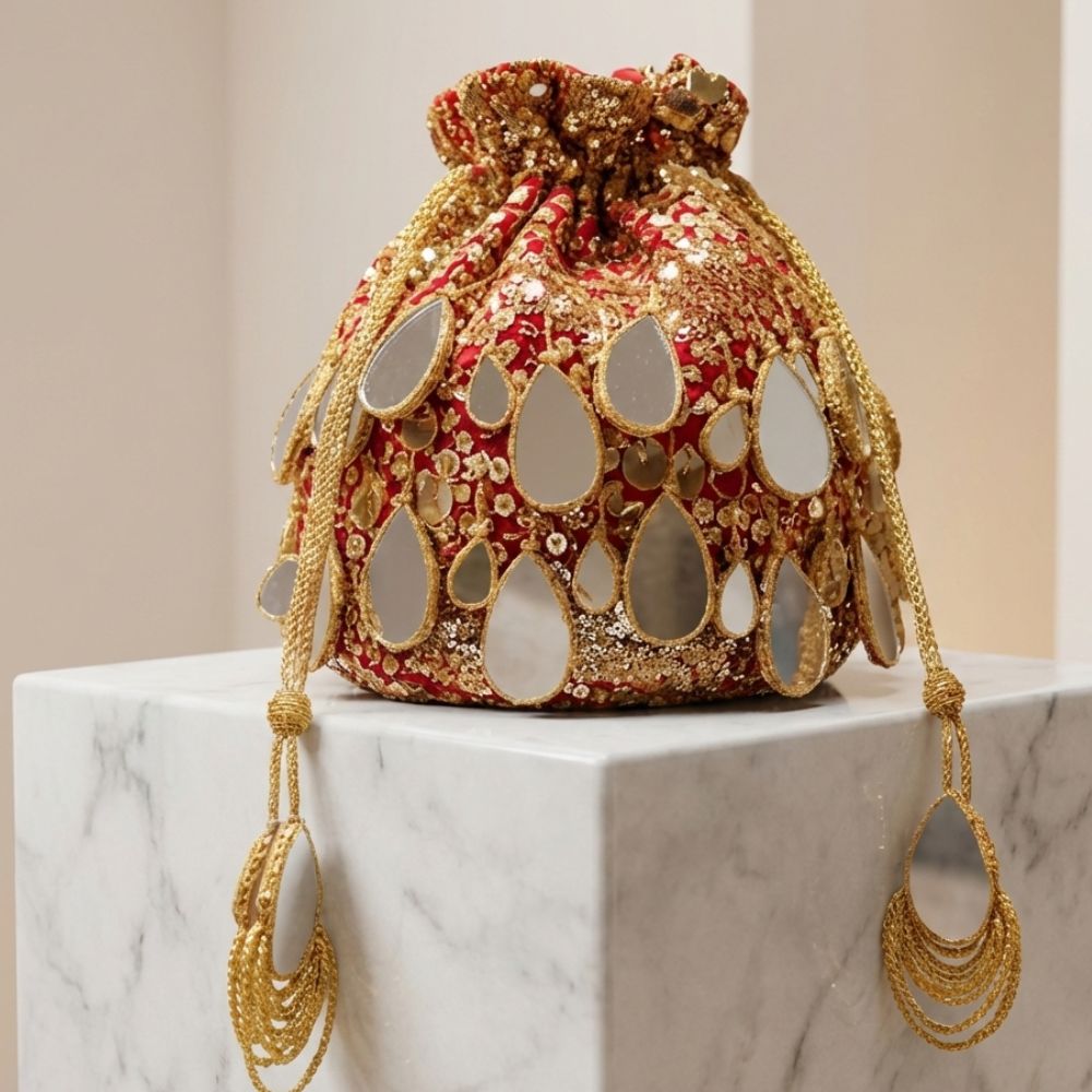 Sheesh Mahal Mirror Bag – Handcrafted Phone-Fit Statement Bag