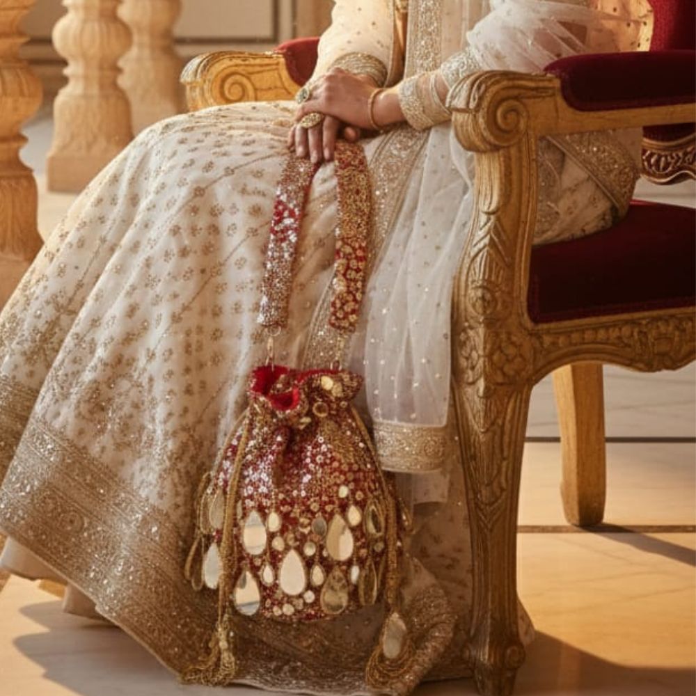 Sheesh Mahal Mirror Bag – Handcrafted Phone-Fit Statement Bag