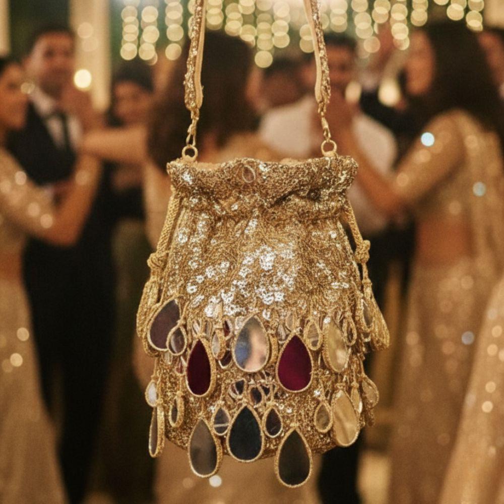 Sheesh Mahal Mirror Bag – Handcrafted Phone-Fit Statement Bag