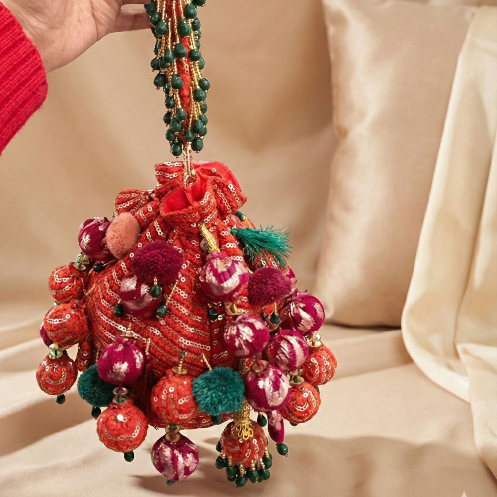 Handcrafted Bridal Potli Bag – Ethnic & Festive Collection