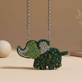 Emerald Elephant Crystal Mini Bag