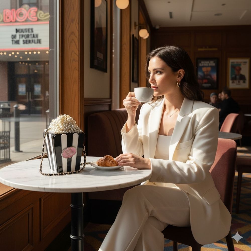 Mitela Maharani Popcorn Metal Bag with Pearl & Stone Work
