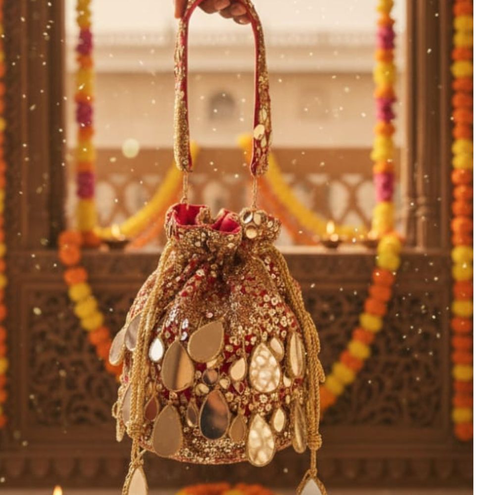 Sheesh Mahal Mirror Bag – Handcrafted Phone-Fit Statement Bag