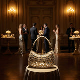 Mirror Batua Bag – Handcrafted Gold Statement Bag