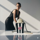 Mitela Maharani Popcorn Metal Bag with Pearl & Stone Work