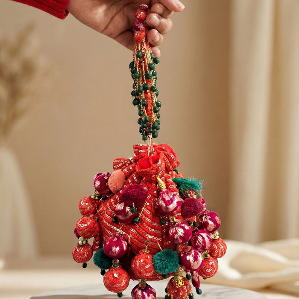 Handcrafted Bridal Potli Bag – Ethnic & Festive Collection