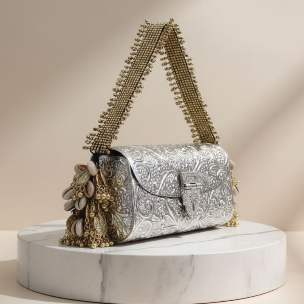 Maharani Metal Bag – Handcrafted Royal Nano Clutch