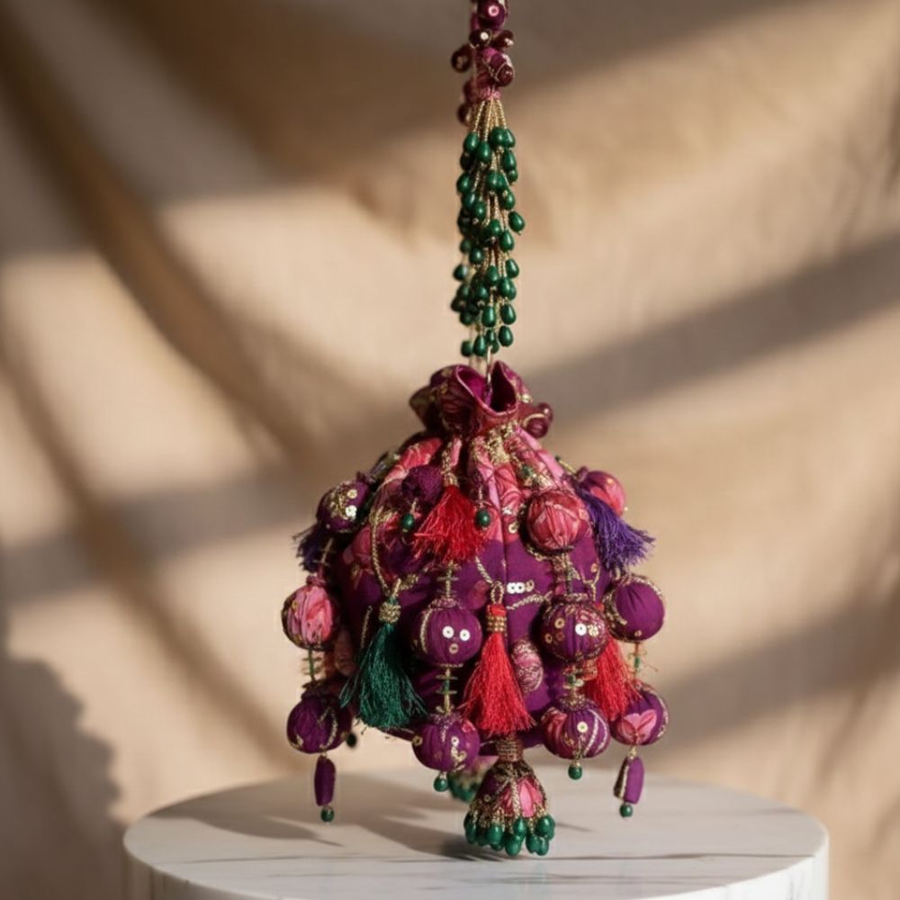 Handcrafted Bridal Potli Bag – Ethnic & Festive Collection