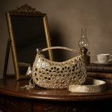 Mirror Batua Bag – Handcrafted Gold Statement Bag