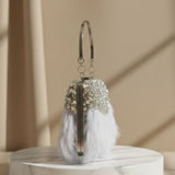 Feather Crystal Clutch Bag