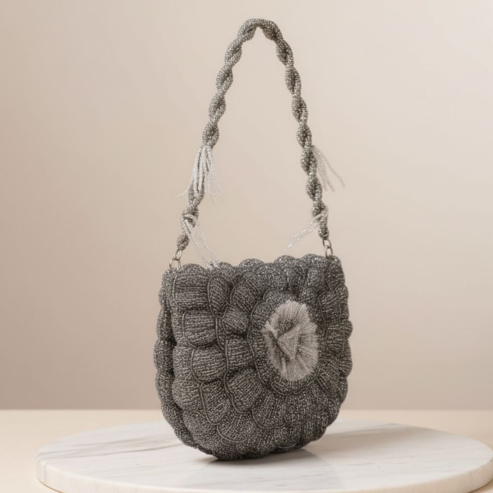Royal Floral Bridal Handbag – Handcrafted Embellished Statement Bag