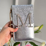 Mitela Initial Party Phone Sling with Stone Work – Leather Finish