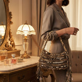 Black Shesham Batua – Handcrafted Mirror Work Evening Potli Bag