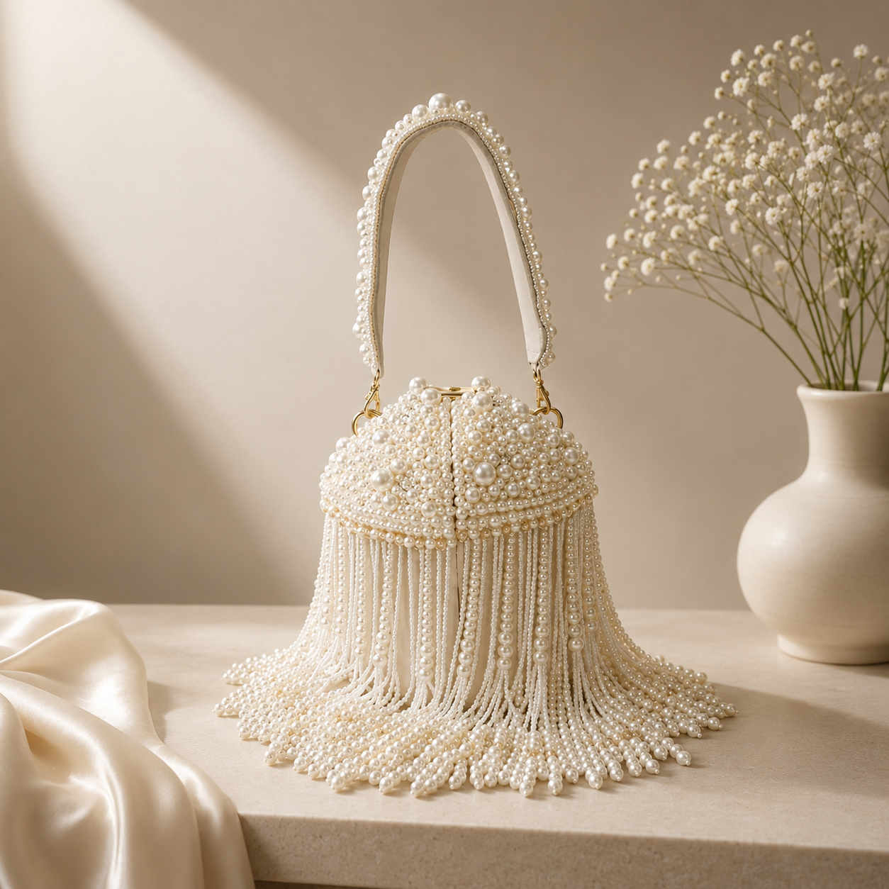 Royal Pearl Tassel Bag